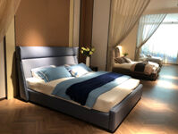 Giường ngủ da thật nhập khẩu mã 1011