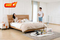 Giường ngủ da thật nhập nguyên bộ 181