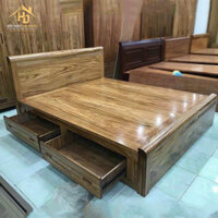 Giường Ngủ Dạt Phản Hương Xám Có Ngăn Kéo