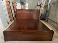 Giường Ngủ Đầu Sóng Gỗ Mun GN77