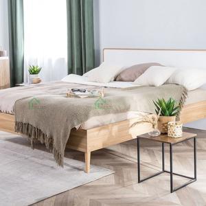 Giường ngủ đơn gỗ cao su rộng 1m GTN10
