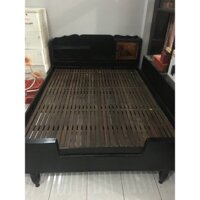 Giường ngủ gỗ cao cấp màu đen 1m5x2m1 - thanh lý giá rẻ