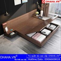 Giường ngủ gỗ cao cấp OHAHA kiểu Nhật GN101