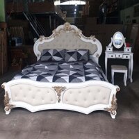 Giường ngủ gỗ cổ điển xuất khẩu  - 1m8