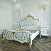 Giường ngủ gỗ cổ điển xuất khẩu  - 1m6