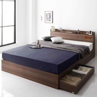 GIƯỜNG NGỦ GỖ CÔNG NGHIỆP CAO CẤP OHAHA-002 - 2mx2m2 - Nâu gỗ