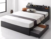 GIƯỜNG NGỦ GỖ CÔNG NGHIỆP CAO CẤP OHAHA-002 - 2mx2m2 - Đen