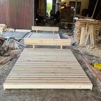 Giường ngủ gỗ CT03 Juno Sofa màu vàng nhạt  - 1m6 x 2m