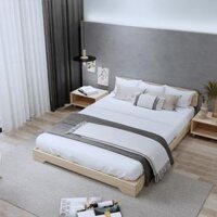 Giường ngủ gỗ CT04 Tundo màu vàng nhạt  - 1m6 x 2m