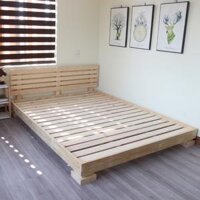 Giường ngủ gỗ CT08 Juno Sofa màu vàng nhạt  - 1m2 x 2m