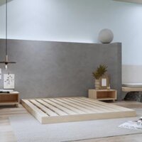 Giường ngủ gỗ CT11 Tundo màu vàng nhạt - 1m6 x 2m