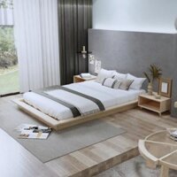 Giường ngủ gỗ CT14 Juno Sofa màu vàng nhạt  - 1m2 x 2m