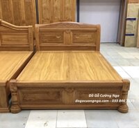 Giường Ngủ Gỗ Gõ Đỏ Mẫu Quạt X Cong  - Phản Liền ( giao khách Q5 )
