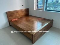 Giường ngủ gỗ hương xám 2m* 2m2 veneer cao cấp
