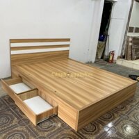 Giường ngủ gỗ MDF  2 hộc kéo CPX-G28