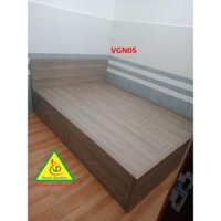 Giường ngủ gỗ MDF  Không hộc kéo - kiểu dáng đơn giản hiện đại VGN05 - Xám