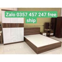 Giường ngủ gỗ MDF ngang 1m6 Free Ship Hồ Chí Minh và Bình Dương