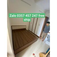 Giường ngủ gỗ MDF ngang 1m6 Free Ship Hồ Chí Minh và Bình Dương
