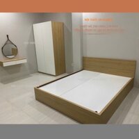 Giường ngủ gỗ MDF phủ melamine 2 mặt cao cấp (Freeship & lắp đặt HCM)