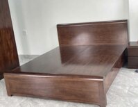 Giường Ngủ Gỗ Mun 1m8 Dát Phản Liền GN116