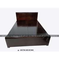 Giường ngủ gỗ mun cao cấp dát phản