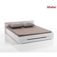 Giường Ngủ Gỗ OHAHA Cao Cấp Chống Ẩm - Phong Cách Bắc Âu - Màu Trắng OH002 - 160 x 200 cm