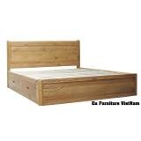 giường ngủ gỗ sồi Mỹ có ngăn kéo 1m6 x2m