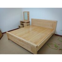 giường ngủ gỗ sồi rộng 1m2 x dài 1m9