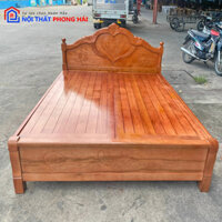 Giường Ngủ Gỗ Sồi Tim Dạt Phản 1M8 Hiện Đại