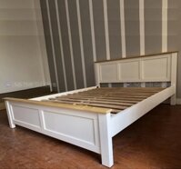 Giường ngủ gỗ thông hiện đại 1m6