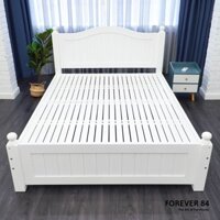 Giường Ngủ Gỗ Thông Mỹ Màu Trắng Lắp Ráp 1m6 - 2m - Hàng Xuất Khẩu - Forever 84
