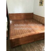 giường ngủ gỗ xoan đào 1m8