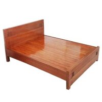 Giường Ngủ Gỗ Xoan Đào Lào Chữ Thọ Vạt Phản Nội Thất Nhà Bên Màu Nâu 160 x 200 cm