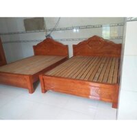 Giường ngủ gỗ xoan đào trái tim 1m6 x 2m