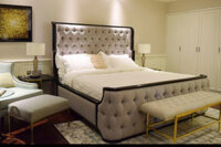 Giường ngủ hoàng gia bọc vải mã 46