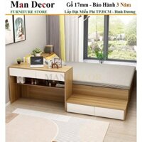 Giường Ngủ Kết Hợp Bàn Học Mandecor Thiết Kế Mới Cho Phòng Ngủ MA225