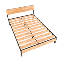 Giường Ngủ Khung Sắt Gỗ Cao Su TQCVN-GN001