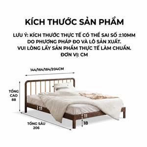Giường Ngủ Kiểu Nhật Gỗ Xoan Đào 1m6 GN374