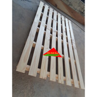 Giường ngủ kiểu pallet tự đóng 1m2 x 2m x cao 10cm bằng gỗ thông mới đẹp,chịu lực tốt đã bào 4 mặt