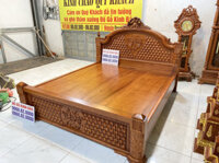 Giường Ngủ Louis Hoàng Gia Tân Cổ Điển 2mx2m2(gỗ hương đá)