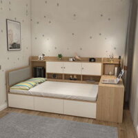 Giường Ngủ MDF Kết Hợp Bàn Học Và Kệ Sách Thông Minh Tiện Lợi