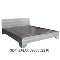 Giường Ngủ MDF Phủ Melamine Chân Cao Màu Nết HK 421 Chống Trầy