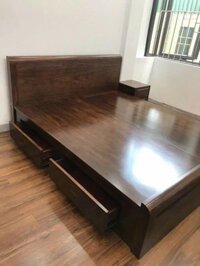Giường Ngủ Ngăn Kéo Gỗ Mun GN61