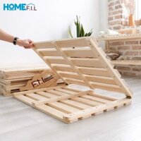 Giường Ngủ Pallet Gỗ Thông Minh Homefil/ Giường Gấp Thông Minh Kiểu Hàn/ Pallet Gấp Gọn, Gỗ Thông Nhập Khẩu, An Toàn.