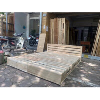Giường ngủ pallet gỗ xoan cao 20cm bền đẹp rẻ
