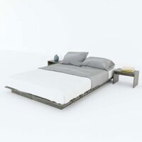 Giường ngủ SAMA gỗ cao su GN68024
