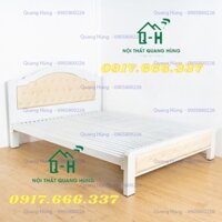 GIƯỜNG NGỦ SẮT HỘP 555 DÀY DẶN MÀU TRẮNG NỆM KEM DÀNH CHO GIA ĐÌNH- GIAO HCM TRONG NGÀY