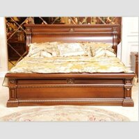 Giường ngủ trán phẳng gỗ gụ LN-401