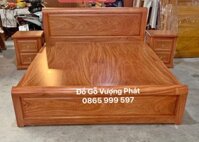 Giường ngủ trơn 1m8 x 2m gỗ Hương Đá hàng đẹp cao cấp