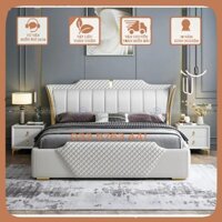 Giường Nhập Khẩu - giường bọc nệm nhập khẩu theo phong cách châu Âu hiện đại, giường gỗ cổ điển
